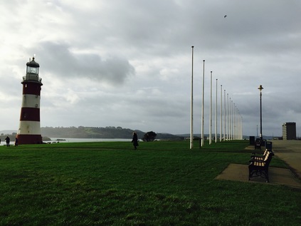 Eddystone Lighthouse and Plymouth Hoe