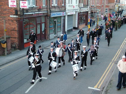 The Rememberance Day parade passes my house