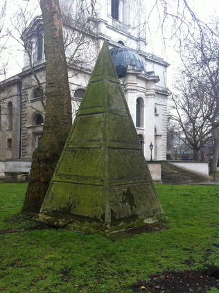 The curious pyramid in the churchyard of St.Anne's