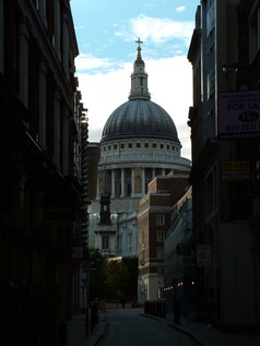 A view of St. Pauls from Watling Street