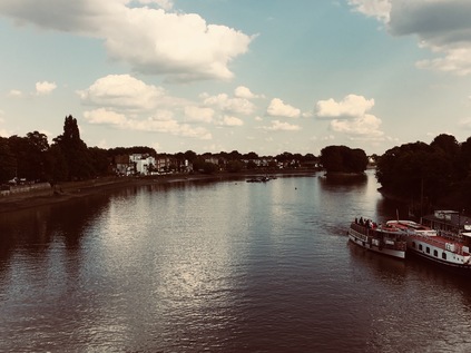 Looking east along the Thames, from Kew Bridge